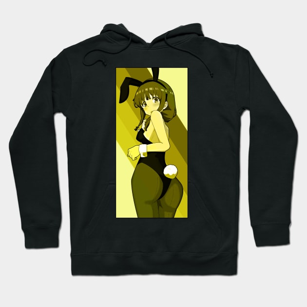 Sweet & Cute Retro Anime Bunny Girl Hoodie by designsenpai